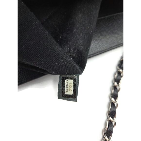 Chanel Grand Shopping Tote Handbag Black Caviar Leather Silver Hardware 13C GST - Picture 3 of 16